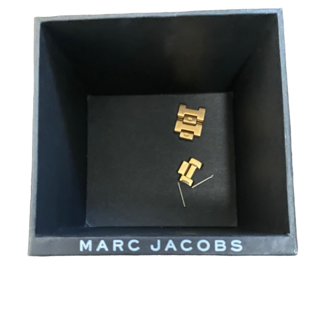 Marc by Marc Jacobs Womens Classic Rainbow Crystal Black Dial Gold Tone Watch - Picture 7 of 7